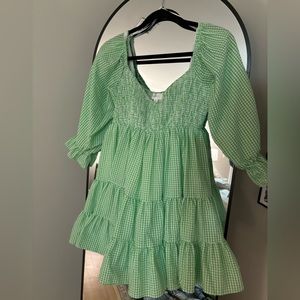 Green gingham dress from boutique